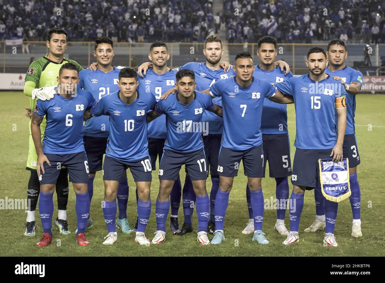 El Salvador's National Team poses for a picture during a game between El  Salvador and Canada as part of the Qatar 2022 World Cup qualifiers. Final  score; Canada 2:0 El Salvador (Photo